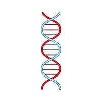 medisch farmaceutisch abstract dna gen helix, gemakkelijk icoon Aan wit achtergrond. vector illustratie
