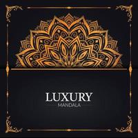 sier- luxe mandala ontwerp achtergrond in helling kleur vector