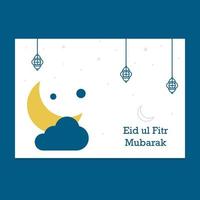 eid mubarak wenskaart illustratie vector