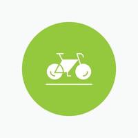 fiets beweging wandelen sport wit glyph icoon vector