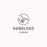 hand- logo icoon vlak ontwerp sjabloon vector