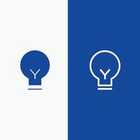 licht lamp eenvoudig ui lijn en glyph solide icoon blauw banier lijn en glyph solide icoon blauw banier vector