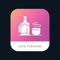 thee kop heet hotel mobiel app icoon ontwerp vector