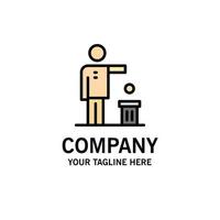 slecht idee ideeën recycling gedachte bedrijf logo sjabloon vlak kleur vector