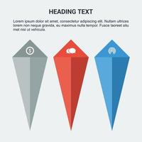 stappen infographics ontwerp met uniek ontwerp vector