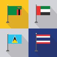 wereld land vlaggen ontwerp vector