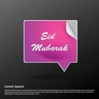 eid mubarak deisgn met typografie en creatief deisgn vector