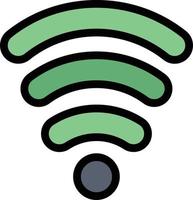 Wifi Diensten signaal vlak kleur icoon vector icoon banier sjabloon