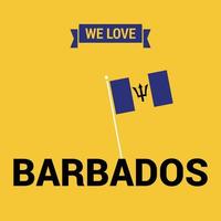 Barbados onafhankelijkheid dag kaart ontwerp vector