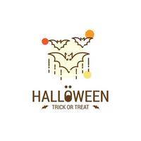 gelukkig halloween ontwerp met typografie en wit achtergrond vector