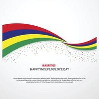 Mauritius gelukkig onafhankelijkheid dag achtergrond vector