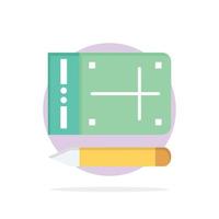 mobiel potlood online onderwijs abstract cirkel achtergrond vlak kleur icoon vector