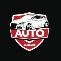 auto garage logo embleem vector ontwerp