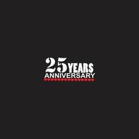 25 jaren verjaardag viering logo, hand- belettering, 25 jaar teken, groet kaart vector
