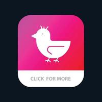 eend gans zwaan voorjaar mobiel app knop android en iOS glyph versie vector