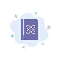 boek formule fysica wetenschap blauw icoon Aan abstract wolk achtergrond vector