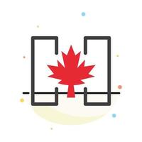 vlag herfst Canada blad abstract vlak kleur icoon sjabloon vector