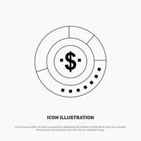 diagram analyse begroting tabel financiën financieel verslag doen van statistieken lijn icoon vector