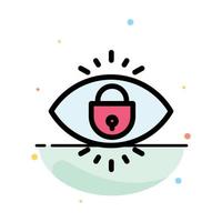 oog internet veiligheid slot abstract vlak kleur icoon sjabloon vector