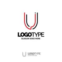 u logo. digitaal logo sjabloon. vector