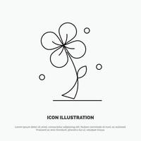 flora bloemen bloem natuur voorjaar lijn icoon vector