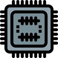 systeem tech technologie CPU vlak kleur icoon vector icoon banier sjabloon