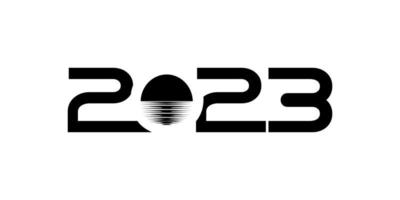 gelukkig nieuw jaar 2023 ontwerp illustratie voor kalender ontwerp, website, nieuws, inhoud, infographic of grafisch ontwerp element. vector illustratie