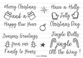 Leuke Hand Getekende Kerst Lettering vector