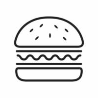 hamburger schets stijl icoon vector