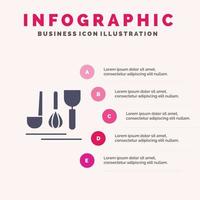 bestek hotel onderhoud reizen infographics presentatie sjabloon 5 stappen presentatie vector