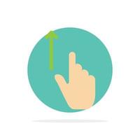 omhoog vinger gebaar gebaren hand- abstract cirkel achtergrond vlak kleur icoon vector