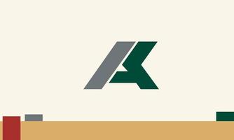 alfabet letters initialen monogram logo ak, ka, a en k vector