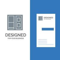 gebouw huis deur grijs logo ontwerp en bedrijf kaart sjabloon vector