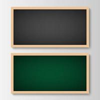 zwart en groen schoolbord set vector