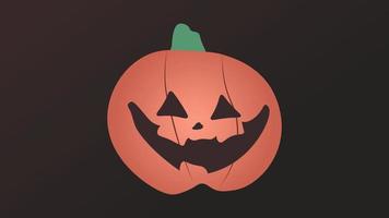 halloween pompoen met een glimlach vector