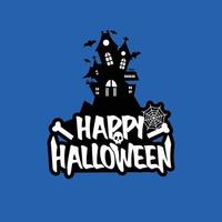 halloween ontwerp met typografie en licht achtergrond vector