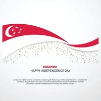 Singapore gelukkig onafhankelijkheid dag achtergrond vector