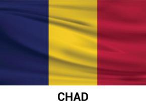 Tsjaad vlag ontwerp vector