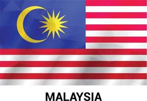 Maleisië vlaggen ontwerp vector