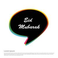 eid mubarak deisgn met typografie en creatief deisgn vector