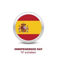 Spanje onafhankelijkheid dag ontwerp kaart vector