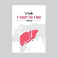 wereld hypatitis dag ontwerp kaart vector