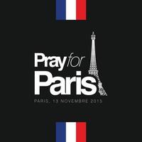 bidden voor Parijs typografie met creatief ontwerp vector