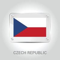 Tsjechisch republiek vlag ontwerp vector