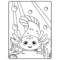 axolotl kleur boek Pagina's voor kinderen vector