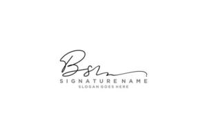 eerste bs brief handtekening logo sjabloon elegant ontwerp logo teken symbool sjabloon vector icoon