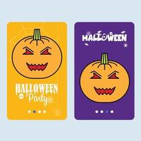 gelukkig halloween uitnodiging ontwerp met pompoen vector