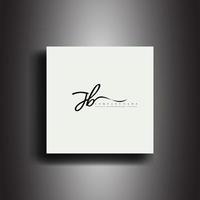 jb handtekening stijl monogram.calligraphic belettering icoon en handschrift vector kunst.