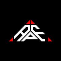 apf brief logo creatief ontwerp met vector grafisch, apf gemakkelijk en modern logo in driehoek vorm geven aan.
