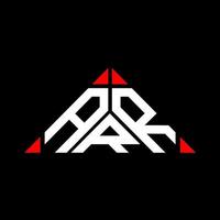 arr brief logo creatief ontwerp met vector grafisch, arr gemakkelijk en modern logo in driehoek vorm geven aan.